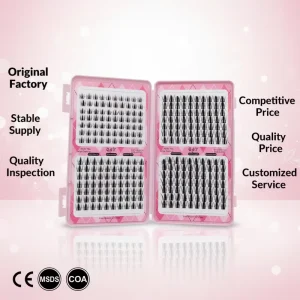 DIY Cluster Lash Book Segmented Eyelash Extensions Large Capacity Synthetic Fiber Lashes Private Label