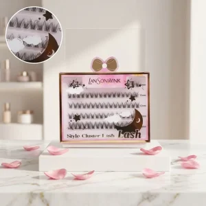 DIY Cluster Lashes 6D False Eyelashes Self Adhesive Clusters Natural Wispy Look Reusable Handmade Synthetic Easy Wear at Home