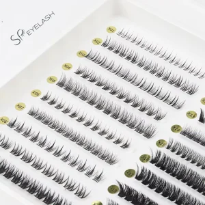 DIY Cluster Lashes C D Mix Curl Silk Fluffy Fan Natural Cluster Lashes Individual Segmented DIY Lash Extension Kits