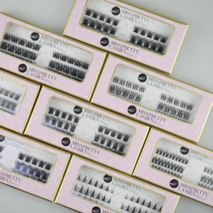 DIY Cluster Lashes Extension Kit Mink Human Hair Silk Fur Fiber Eyelash Clusters