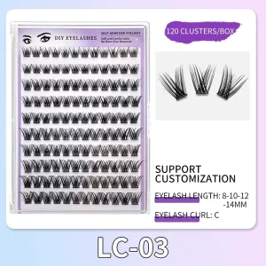 DIY Cluster Lashes Extension Soft Natural Individual Lash Clusters