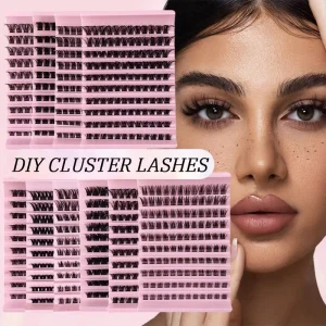 DIY Cluster Lashes Factory Price Segmented Single Cluster Eyelashes Customized Natural Curl Eyelashes