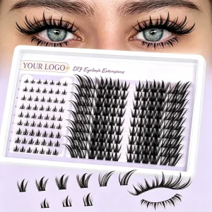 DIY Cluster Lashes Kit Reusable Self adhesive Eyelash Extension Tweezers 330pcs D for Mix 8 16mm Natural Volume Lash Clusters