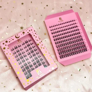 DIY Cluster Lashes Korean PBT Fibers Lightweight Precut Lash Clusters Fake Eyelashes Extensions Supplies