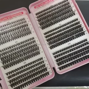 DIY Cluster Lashes Liquid Extension Set Bottom Faux Mink Pre-Cut Eco-Friendly Eyelashes