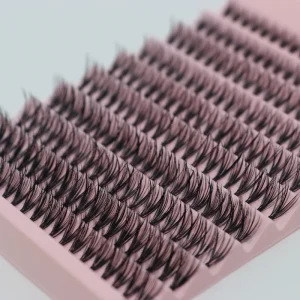 DIY Cluster Lashes Manga Style Wispy Individual Eyelash Extensions Natural Looking Hand made Silk Lashes for Salon