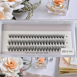 DIY Cluster Lashes Private Label D Curl Segmented Pre Cut Eyelash Extensions DIY Individual Cluster Eyelashes