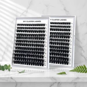 DIY Cluster Lashes Private Label Trays Soft Wispy Fluffy Volume Lash Clusters with Spikes