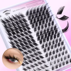 DIY Cluster Lashes Segmented Eyelash Extensions Wispy Natural Individual Lashes DD Curl Mixed Tray OEM Service