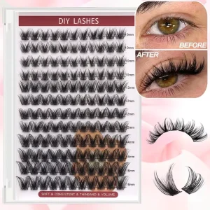 DIY Cluster Lashes Segmented Eyelashes Natural Thick False Eyelashes