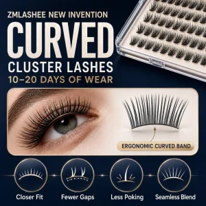 DIY Cluster Lashes Trays Pre Cut Segment Curve Band Cluster Lashes Private Label Press on Eyelashes Lash Extension Kit
