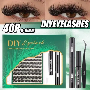 DIY Cluster Segment Lashes 30P 40P 80P C D Curl Cluster Lashes 8 16mm DIY Lash Extension Kits