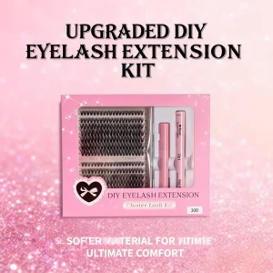 DIY Cluster Segment Lashes 4-in-1 Kit 14 Rows 30D Premade Faux Mink 9-16mm
