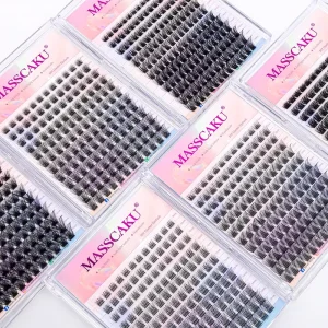 DIY Clusters Eyelash Extension Dovetail Segmented Lashes Volume 3D Fluffy Natural Segmented Lashes Individual Bundles