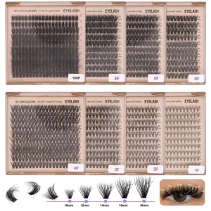 DIY Clusters Lashes 10P 50P 80P 200P Premade Volume Fan Lashes 10 18mm 3D Fluffy Style Private Label Segment Lashes