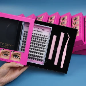 DIY Eyelash Cluster Kit 8-16mm C Curl With Bond and Seal Pre-Cut Segments