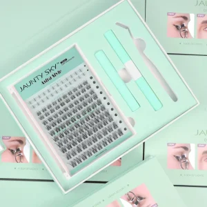 DIY Eyelash Cluster Kit C Curl At-Home Cat-Eye Pre-Cut Segments