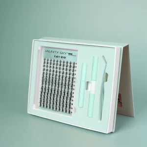 DIY Eyelash Cluster Kit C Curl With Bond and Seal Fox-Eye Pre-Cut Segments