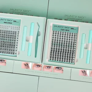 DIY Eyelash Cluster Kit D Curl Self-Grafting Wispy Style Pre-Cut Segments