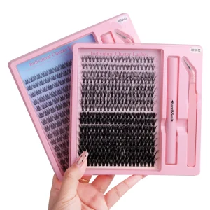 DIY Eyelash Extension Kit at Home Individual Lashes Kit Natural Lash Clusters Kit with Lash Glue Makeup
