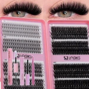 DIY Eyelash Extension Kits 32 Rows Hot Melt Hair Thick 30D 40D Single Cluster False Eyelashes Eyelashes