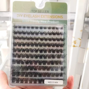 DIY Eyelash Extensions 240pcs 40d Cluster Lashes Bond and Seal with High Quality Korean PBT Fiber