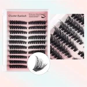 DIY Eyelash Extensions C and D Curl Long Individual Lashes Mixed Tray Faux Mink Lash Clusters Sweet Eye Thick Cat Eye