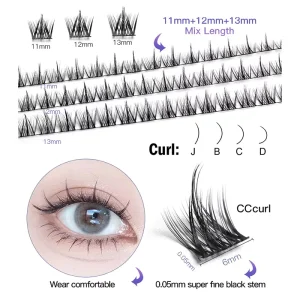 DIY Eyelash Extensions Handmade Natural Individual Eyelash Extensions Soft Premium 0.05MM Eyelash Extension
