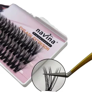 DIY Eyelash Extention Pre Cut Segment Strip Lashes Synthetic Hair Mega Volume 10d 20d Cluster Lashes Premade Fans Lashes 0.10mm