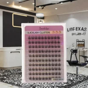 DIY Eyelash Pre-Cut Segmented Clusters 0.10mm Thickness Black Cotton Band Natural Soft Synthetic Hair Lashes