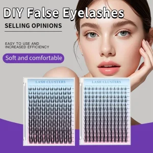 DIY False Eyelashes Cluster Lash Extensions Soft Natural Wispy Reusable Individual Lashes Easy Apply Salon Makeup Kit Pro