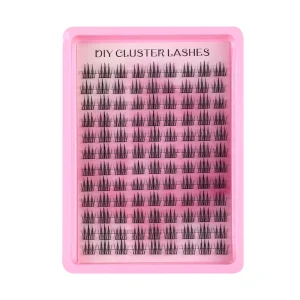 DIY Fluffy Cluster Lashes Crisscross Arranged Cluster Eyelashes Double Layer Fluffy DIY Cluster Eyelashes