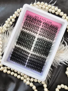 DIY Fluffy Cluster Lashes Natural Look Lightweight PBT Fiber Eyelash Clusters Easy to Apply Reusable False Eyelash Clusters
