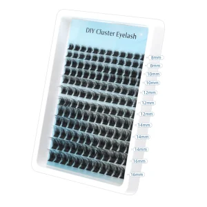 DIY Fluffy Individual Cluster Lashes, Cat-Eye Effect, Dramatic