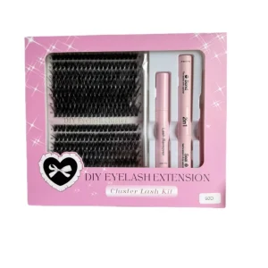 DIY Fluffy Lash Clusters D Curl 60D Cluster Lashes Kit with Tweezers Bond Seal and Remover