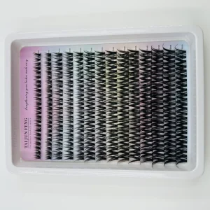 DIY Handmade Bridal Makeup Dramatic Bond & Seal Lash Kit Reusable with Synthetic Hair Mink Materials 2 Rows 6D-8D Volume