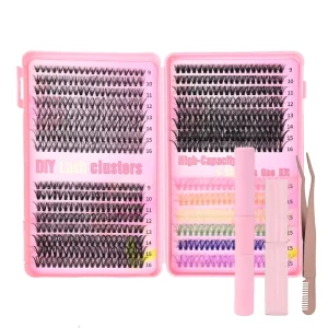 DIY Handmade Colored Synthetic Hair Lash Clusters Tray Individual Lashes Mega Volume Mixed for Private Label Cluster