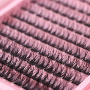 DIY Handmade Eyelash Extension Kit Natural Soft for Cluster Lashes with Bond and Seal Individual Eyelashes 10 Rows Set