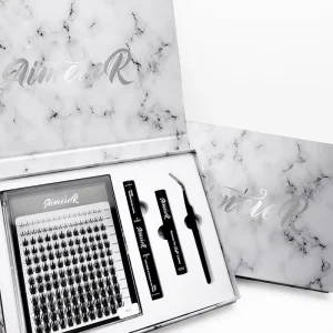 DIY Handmade Individual Clusters Fans Knot Free Synthetic Hair Lash Extension Kit Lash Clusters With Bond And Seal