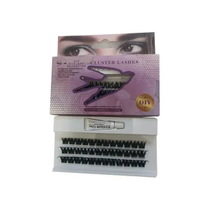 DIY Handmade Synthetic Hair Cluster Eyelashes with 3 Rows Pointy Thin Sharp Base Segmented Design in Paper Boxes
