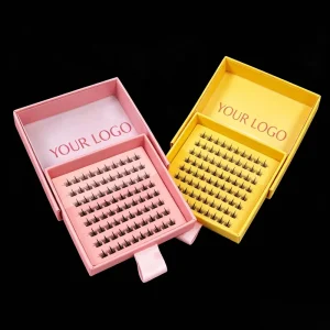 DIY Home Lash Extension Kit with Wispy False Eyelash Clusters Fan Eyelashes Bond Sealant Cluster Segment Tweezers