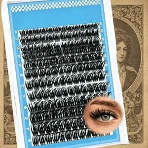 DIY Home Use 0.07mm 30D Mix 8-16mm CD Curl Fluffy Faux Mink Pre Cut Segmented Volume Individual Cluster Eyelashes