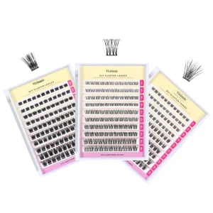 DIY Individual Cluster Eyelash Extensions Natural Look 3D Volume Lash Kit