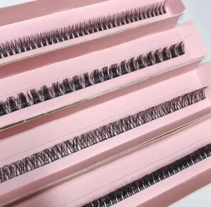 DIY Individual Eyelash Extensions Precut Strips Ribbon Lashes Pieces Lash Faux Mink C D Curl DIY Segmented Lash Extension Kit