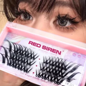 DIY Individual Eyelashes Glowy Makeup Segment Lash Clusters Eye Corner Elongated Winged Shaped Cateye Cluster Lash