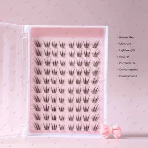 DIY Individual Foxy Cat Eye Cluster Lashes C and D Curl Pre-Cut Segments