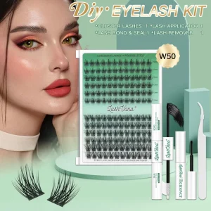 DIY Individual Lashes Clusters Volume Segmented Eyelash Extensions Kit D Curl Mixed Length Wispy Fluffy Individual Eye Lashes