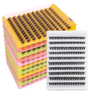 DIY Lash Cluster Eyelashes Individual Volume Natural Wispy Lower Lashes Extension Segmented Strip Dense European Makeup 40P Bulk