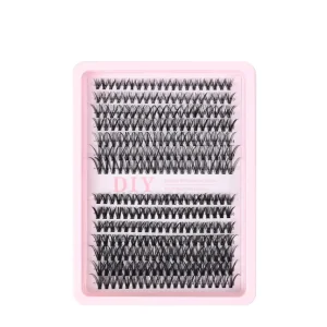 DIY Lash Clusters Kit 30D 40D 0.10mm Thick Synthetic Fiber Soft Segmented Lashes with Glue Tweezers OEM ODM Available for Makeup