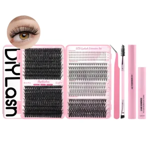 DIY Lash Clusters Kit Private Label Magnetic False Eyelashes Natural Lash Cluster Fluffy Lash Extensions